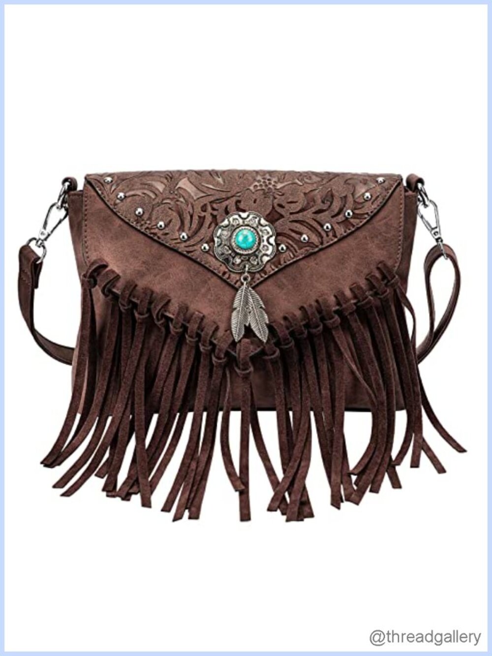 Boho Crossbody Bag Fringe Tassel Western Satchel Shoulder Purse Wallet